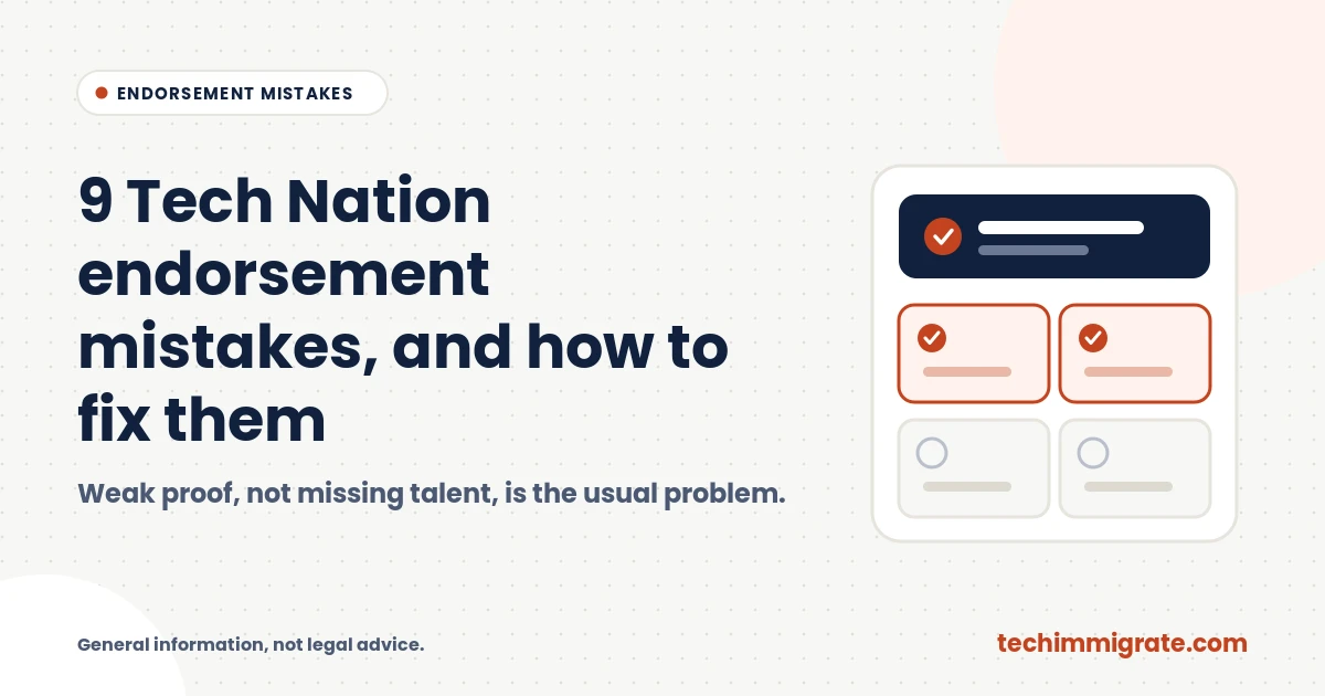9 Tech Nation Endorsement Mistakes That Get Global Talent Applications Refused (And Fixes)