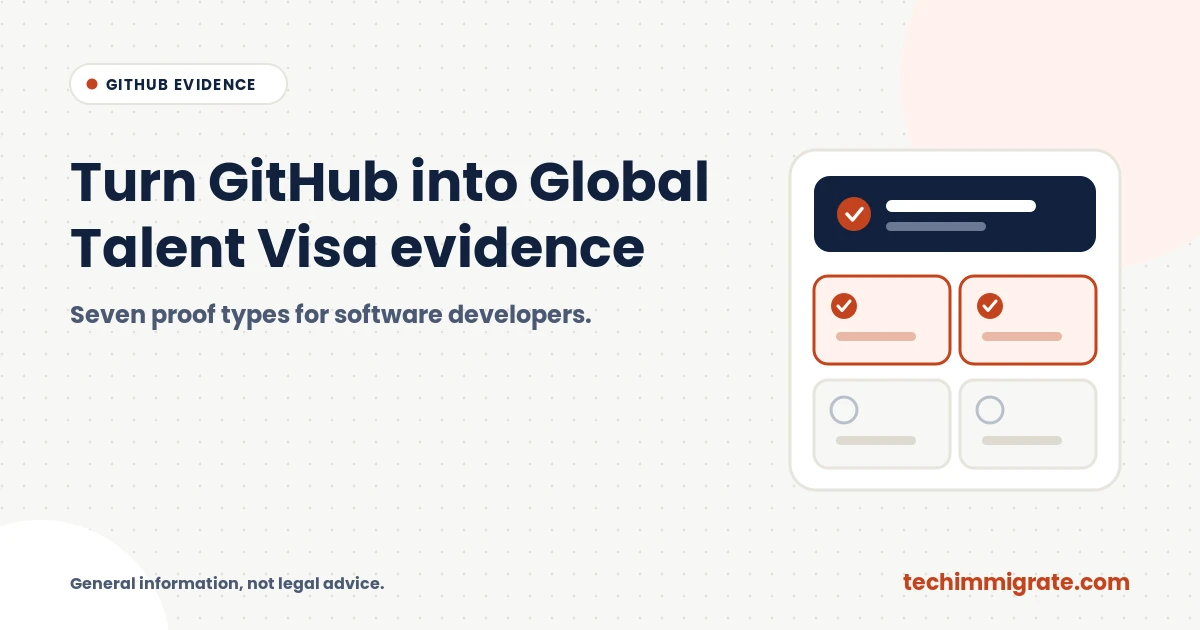 How Software Developers Turn GitHub Into Global Talent Visa Evidence (7 Proof Types)