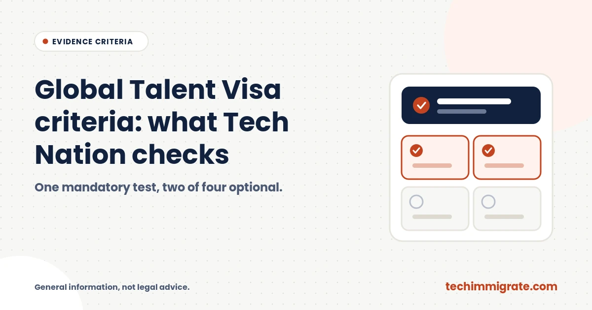Global Talent Visa Criteria: What Tech Nation Actually Checks