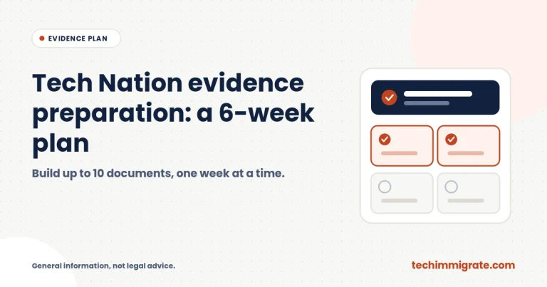 Tech Nation Evidence Preparation: A 6-Week Plan to Build Your 10 Documents