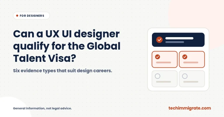 UX UI Designer Global Talent Visa: Can Designers Qualify? (6 Evidence Types)