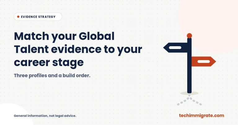 Global Talent Visa Evidence Strategy: How to Match Evidence to Your Career Stage (3 Profiles)