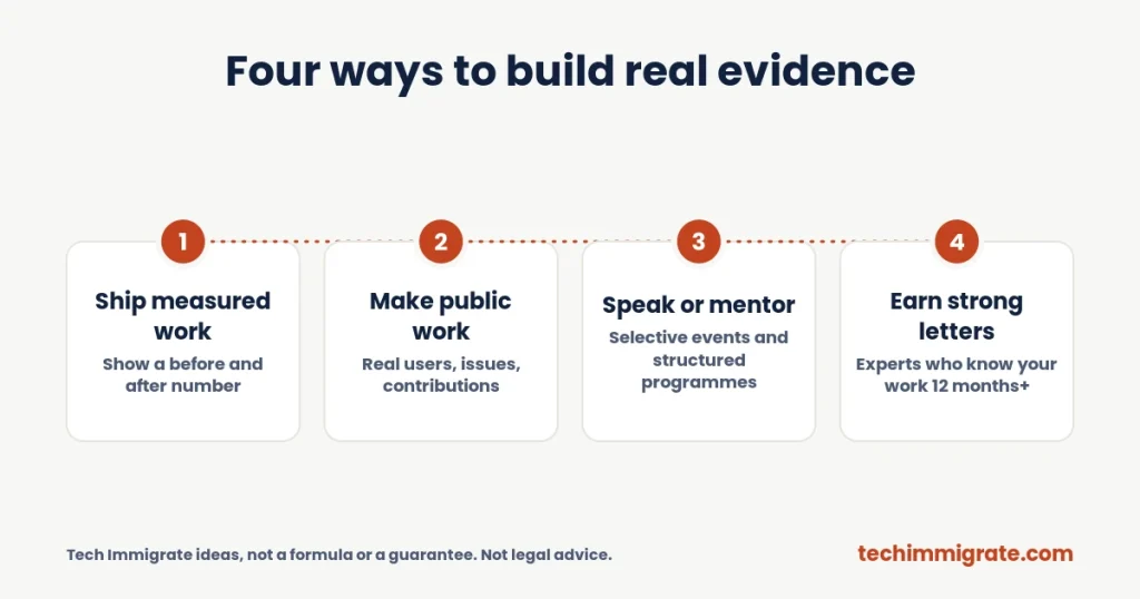 Four ways to build real evidence (Emerging Leader Tech Nation: 7 Ways to Qualify Before You Feel Ready)