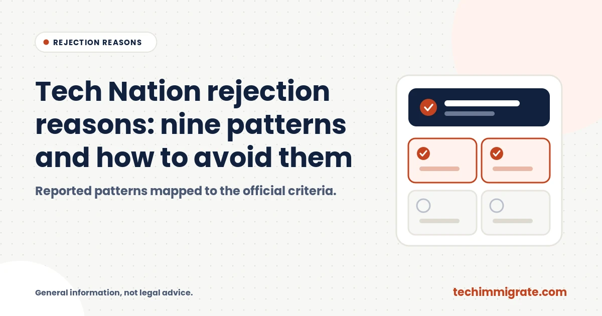Tech Nation Rejection Reasons: 9 Patterns Applicants Report (and How to Avoid Them)