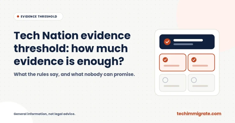 Tech Nation Evidence Threshold: How Much Evidence Is Enough? (The Honest Answer)