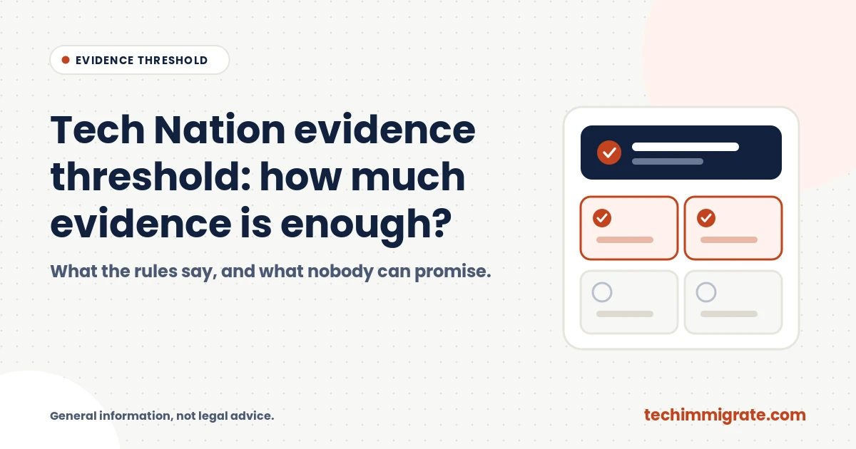 Tech Nation Evidence Threshold: How Much Evidence Is Enough? (The Honest Answer)