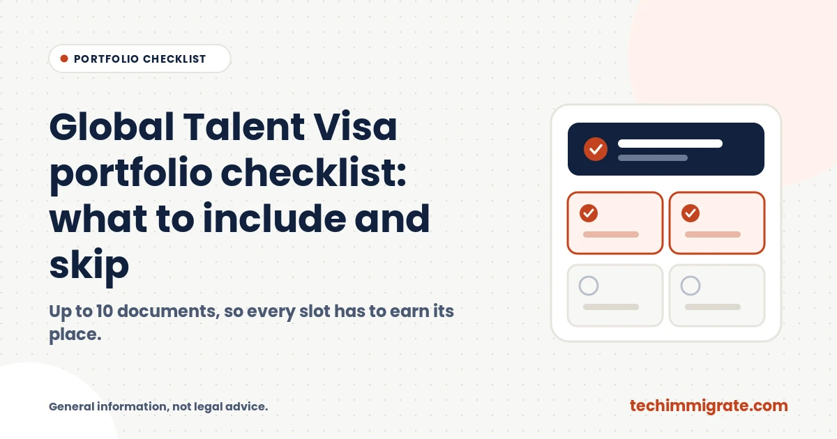 Global Talent Visa Portfolio Checklist: 12 Evidence Items to Include (and 5 to Skip)