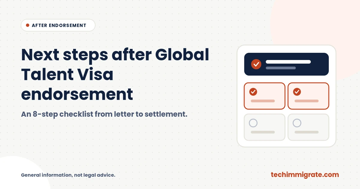 Next Steps After Global Talent Visa Endorsement: 8-Step Checklist to the Visa and Beyond