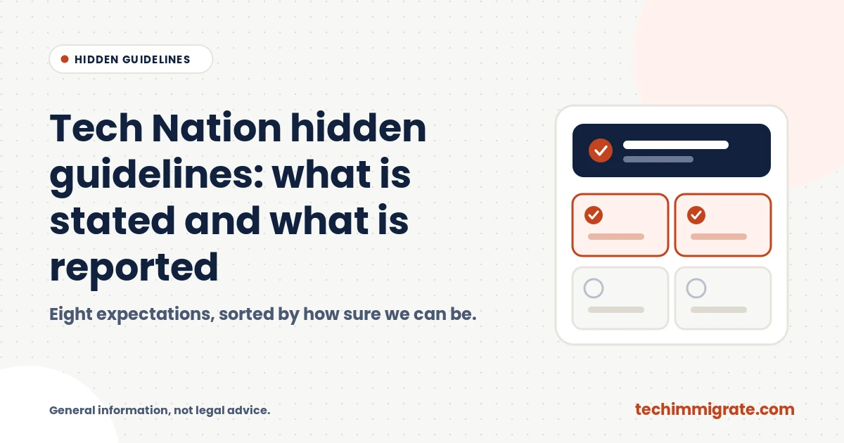 Tech Nation Hidden Guidelines: 8 Unwritten Expectations Applicants Report
